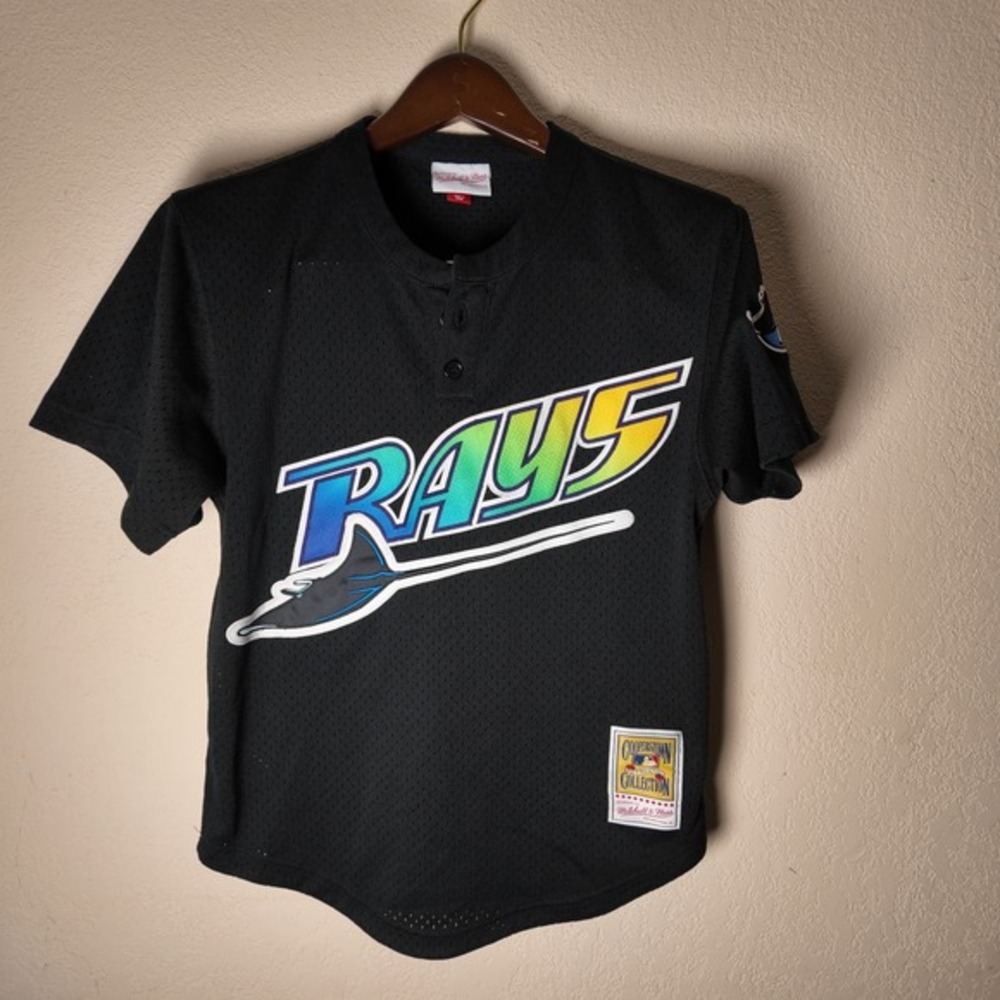Mitchell & Ness Wade Boggs 1998 Size Small Tampa Bay Devil Rays Baseball Jersey‎